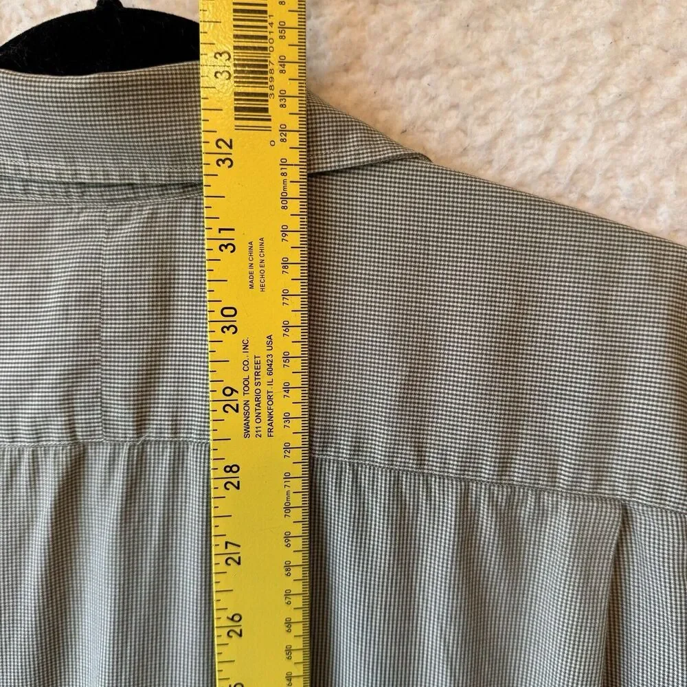 Banana Republic Shirt Mens Medium Gray‎ Button Front Regular Fit 100% Cotton
